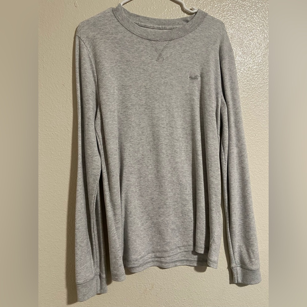 Hollister Gray Long Sleeve Tee Soft Cotton Blend